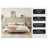 Solid Wood Platform Bed With Rattan-1570611928