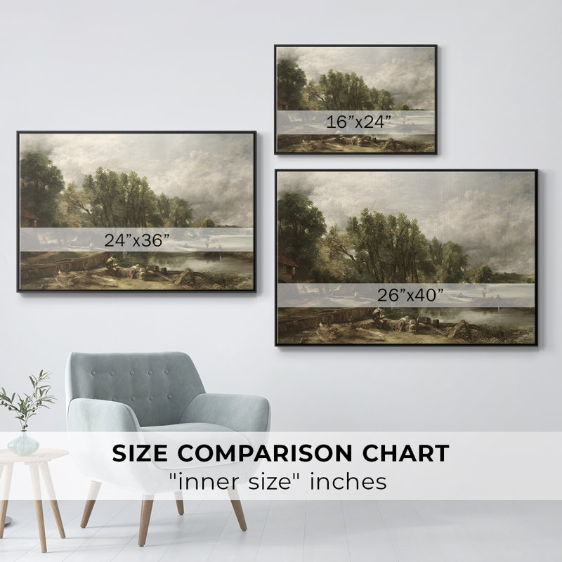 "Vintage Landscape -DXC III" sur toile, Noir, H 17 po x l 25 po