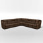 Canapé modulaire en cuir surdimensionné 97,2 po-402722225