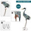 Statue d'extérieur en métal Heron