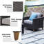 Melbourne Patio Wicker Chair with Removable Cushions