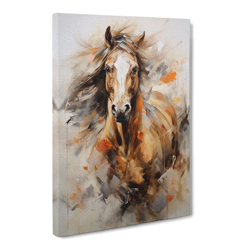 Horse Gestural - No Frame Print, 60cm H x 40cm W x 3cm D