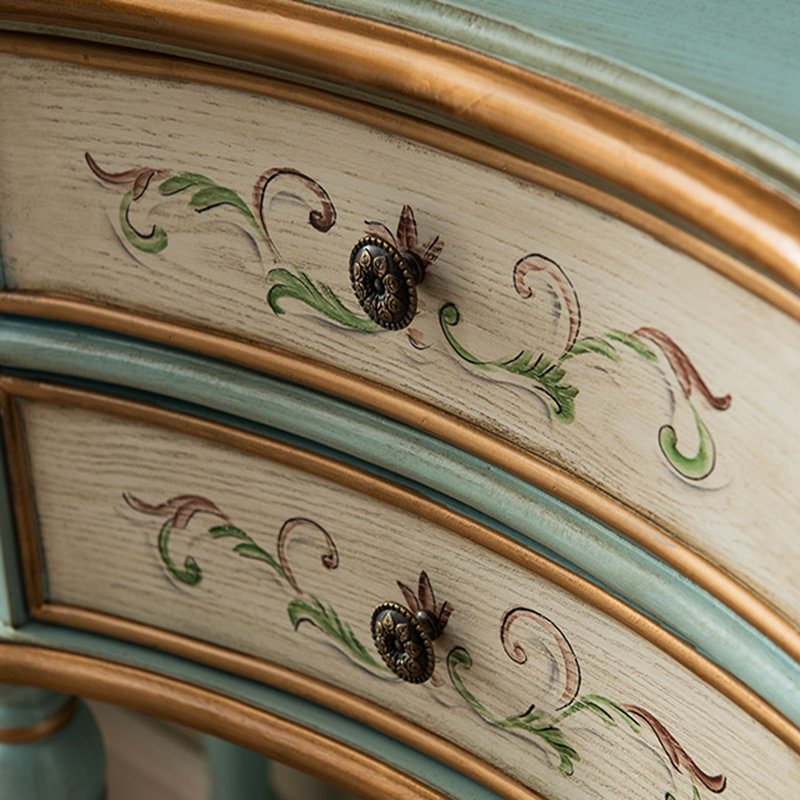 American semi-circular storage arch accent cabinet