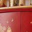 Buffet décoratif rouge peint à la main