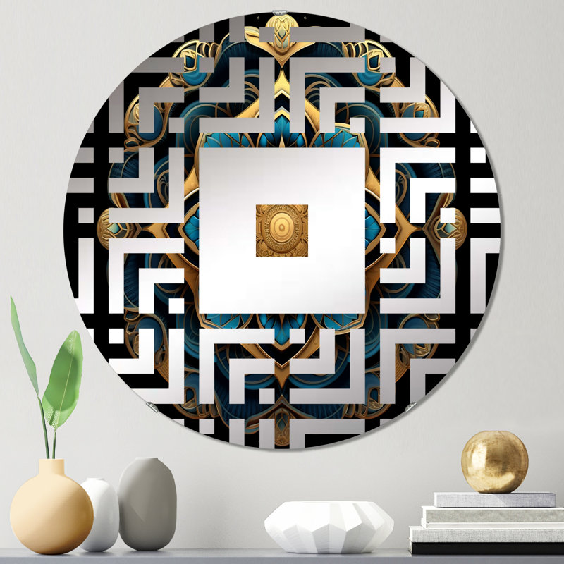 Amathiste - Miroir mural carré, 23,6 po x 23,6 po