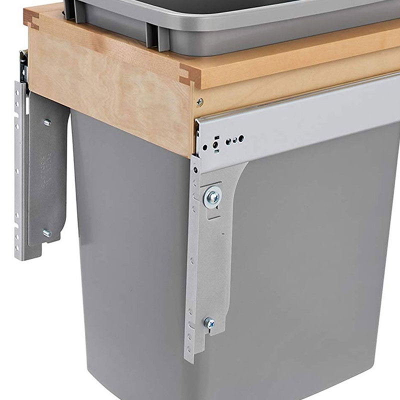 Silver Maple Pull-Out Soft-Close Trash Can System