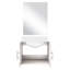 Meuble-lavabo 24 po x 22 po avec comptoir en quartz et miroir simple blanc brillant et comptoir inclus - 24 po x 22 po-1474505671