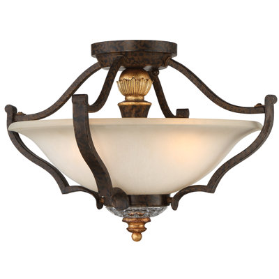 Chateau Nobles Glass Semi Flush Mount