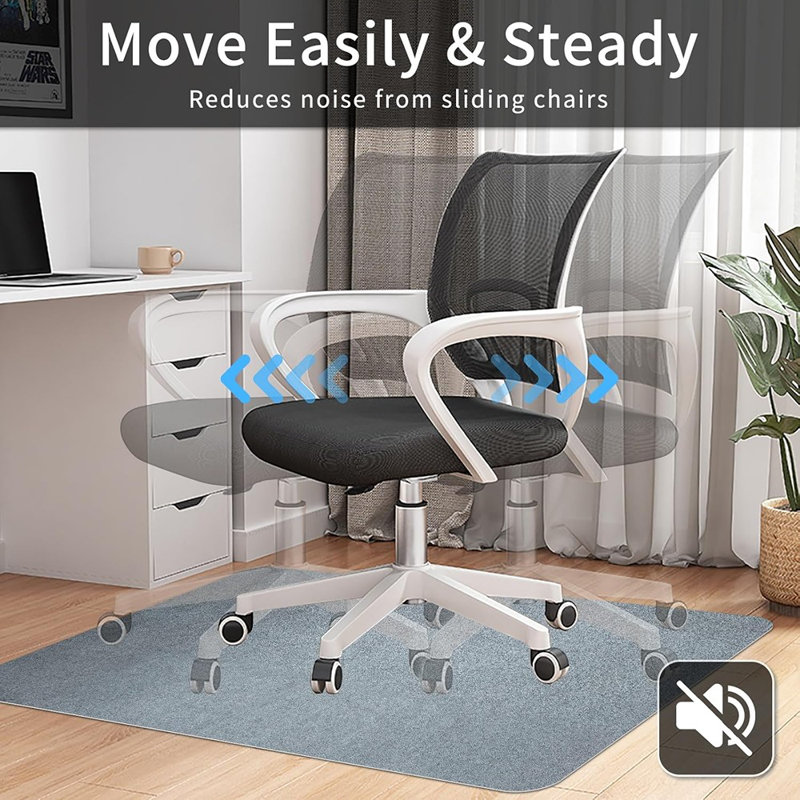 Tapis de chaise de bureau pour plancher de bois franc / carrelage, 55 po x 35 po