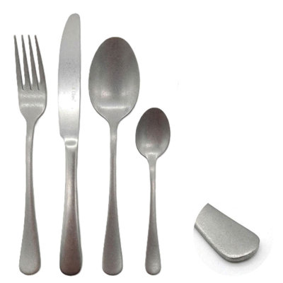 Cutlery Set Stainless Steel 16pc Sets Anydate Stonewash