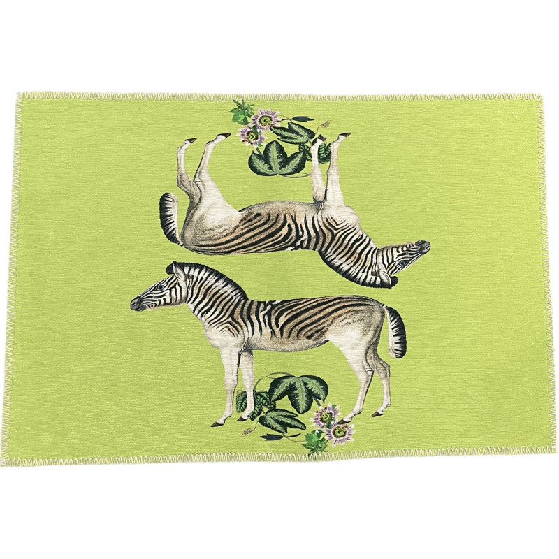 Animal Print Area Rug, Tang, Rectangle 1'8" x 2'6"