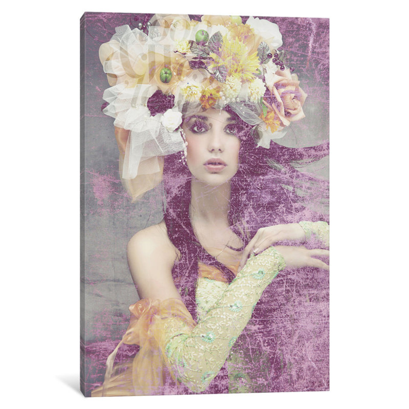 «Flower Lady», impression sur toile, H 60 po x l 40po x P 1,5 po, Toile tendue