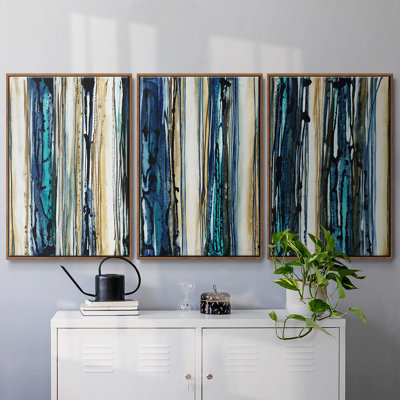 " Blue Streaks " 3 - Pieces