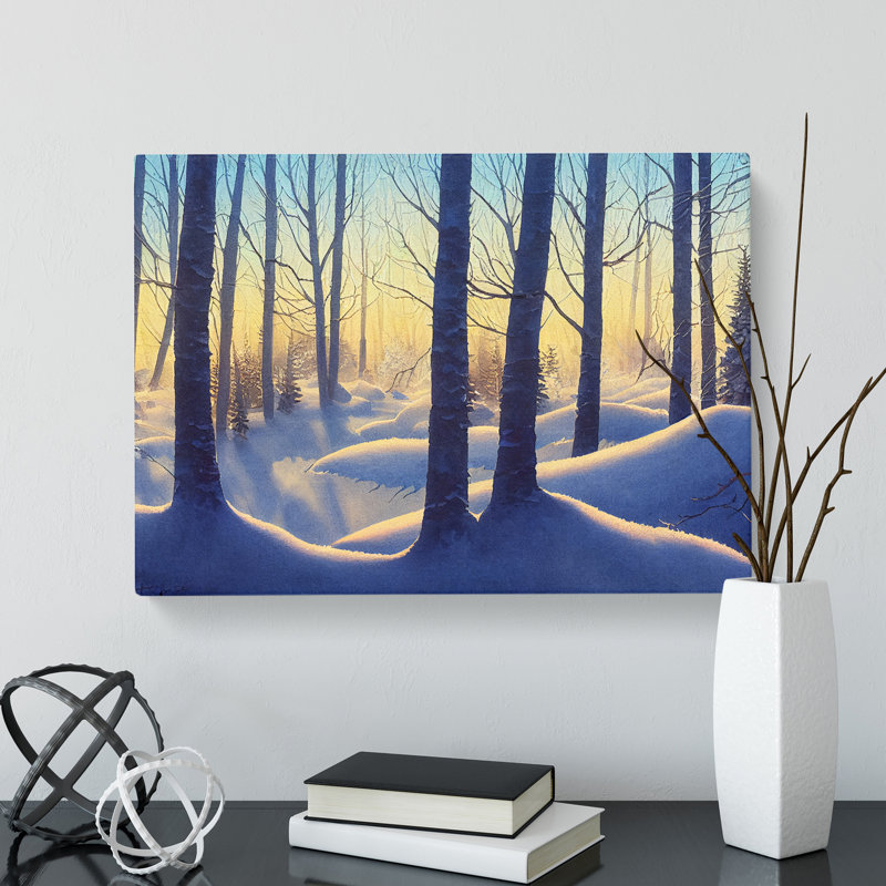 Sunrise Winter Forest Vol.4 - Wrapped Canvas