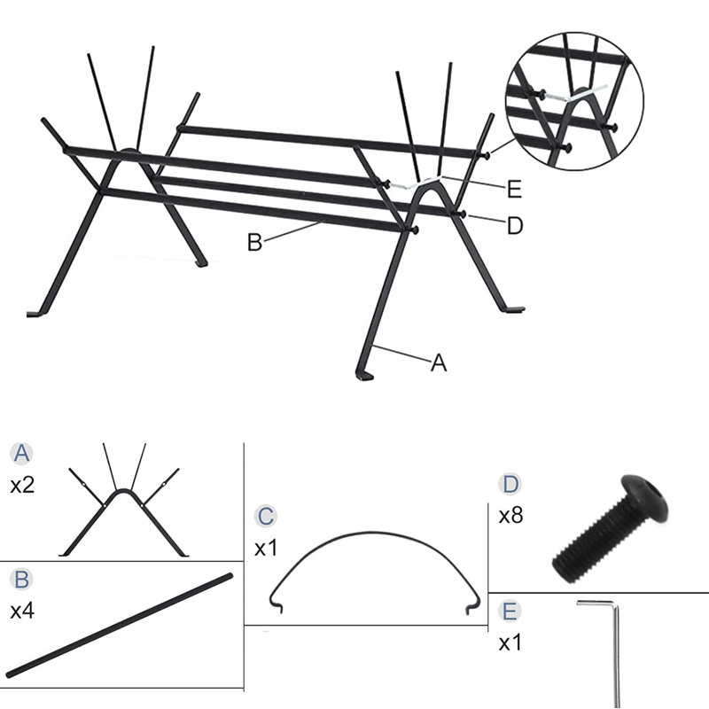 Metal Free Standing Magazine Rack