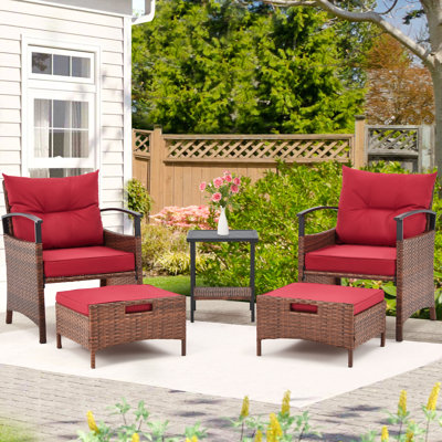 Rashaan 2 - Person Patio Conversation Set with Cushions