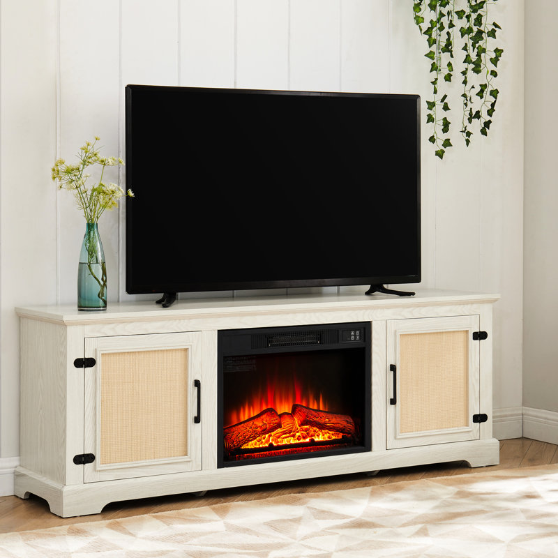 Meuble télé avec surface et tablette réglable pour foyer de bureau moderne de 4 777 po