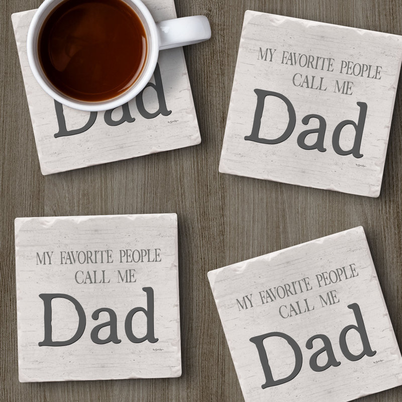 Thirstystone Dad Favorite 4-Pack Tumbled Tile Stone Coasters