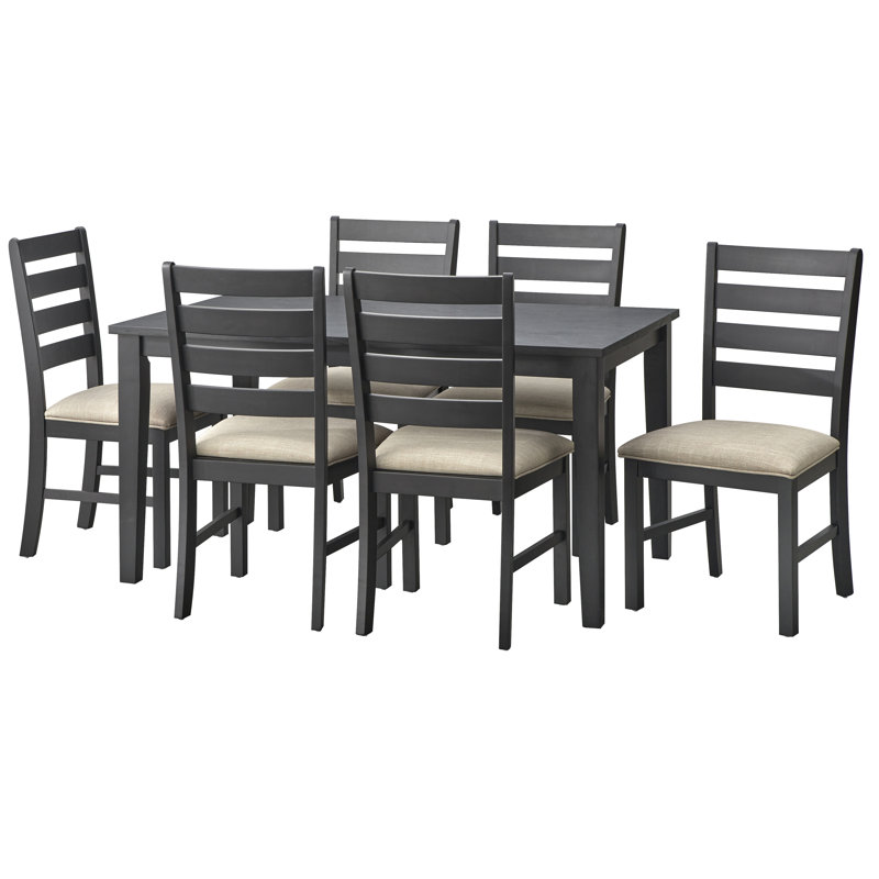 Ensemble de salle à manger Peggy, 7 pièces : table, 6 chaises