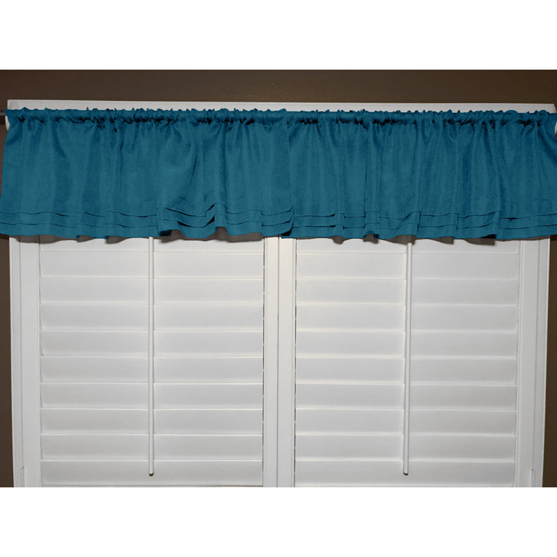 Piaf Tailored Window Valance, Dark Green