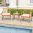 3 Pcs Acacia Wood Patio Bistro Set Outdoor Chairs With Coffee Table For Porch-658964157