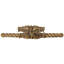 Carpe Diem 836838-24 Acanthus Platinum leave large knob w/ rope large back plate Romanesque style   in Platinum-635197057