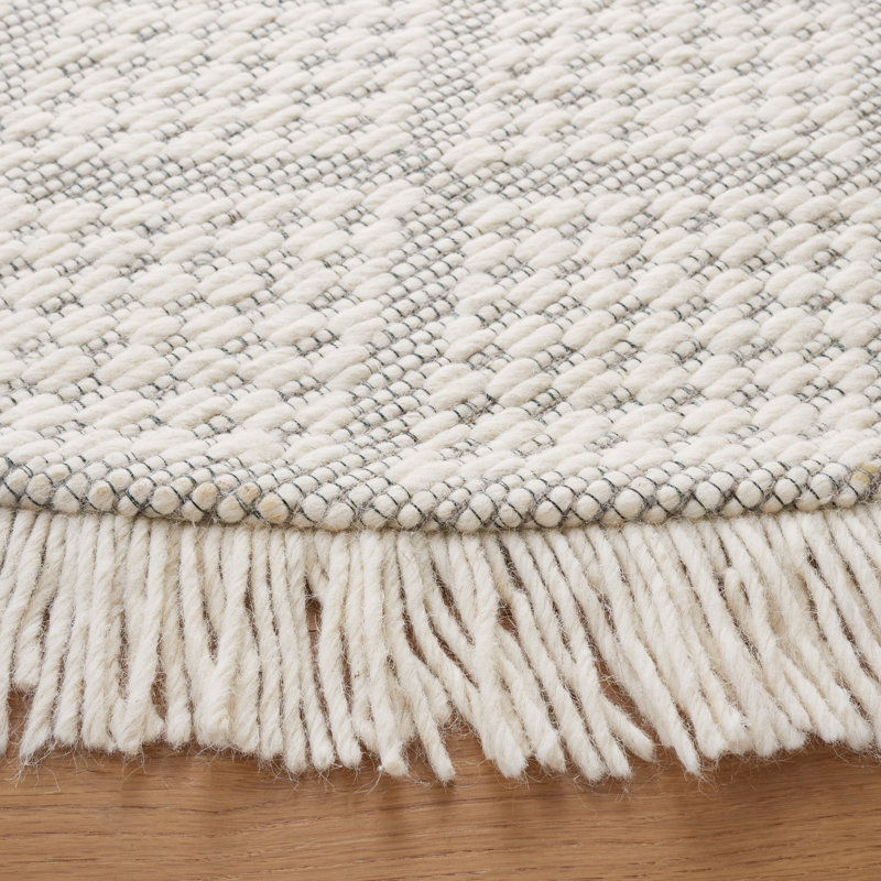 Tapis en laine et coton tissés à la main Welty Natura, Rectangle de 5 pi x 8 pi