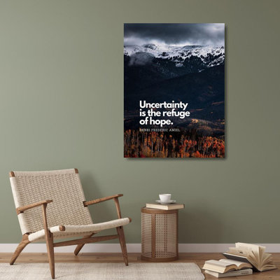 Ivy Bronx ArtsyQuotes Gallery Wrapped Canvas Art Titled: Henri Frederic Amiel Quote: Refuge of Hope