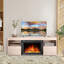 Meuble télé moderne pour téléviseur de 65 po ou moins, foyer électrique, 5 100 BTU, flamme DEL multicolore, télécommande et minuterie-1317168465