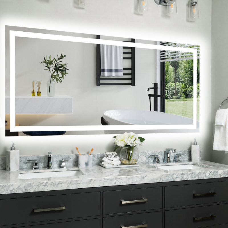 Miroir Smart Led, Horizontale, H 27,24 po x l 59,61 po