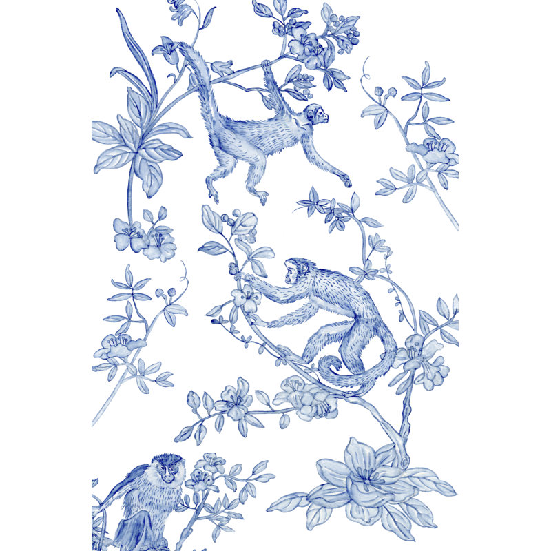 Monkey Land IV by Melissa Wang - Wrapped Canvas Painting, 122 cm H x 81 cm W, Wrapped Canvas