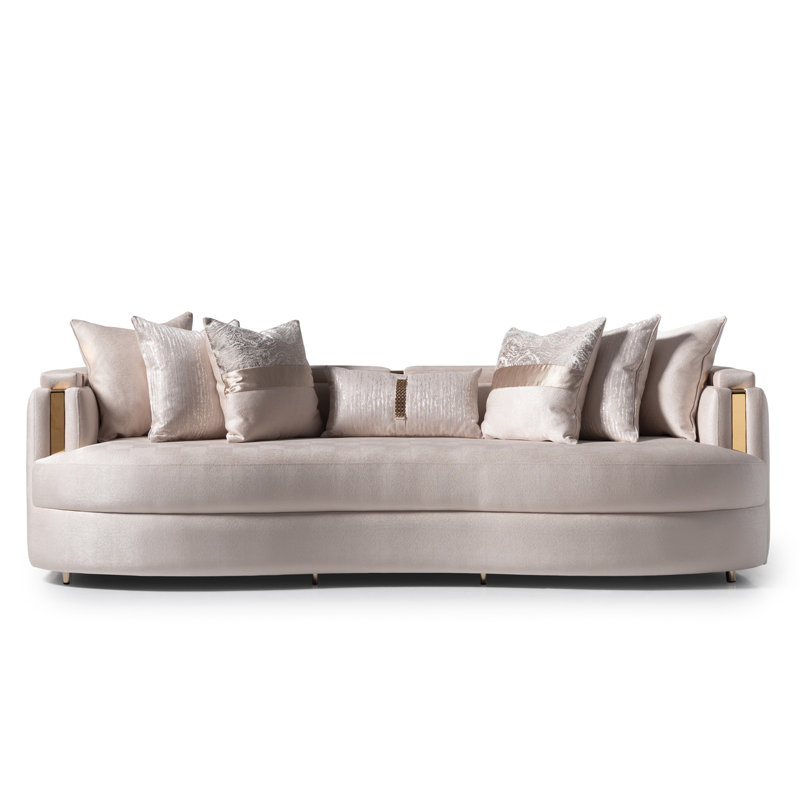 Carmela 102'' Square Arm Curved Sofa