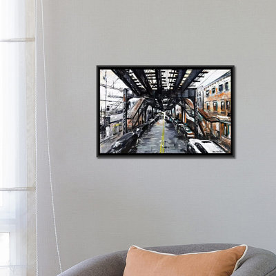 "Under the train" par Piero Manrique, reproduction d'art sur toile tendue