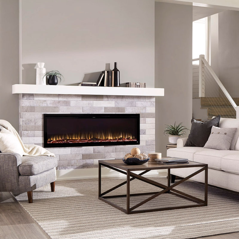 Sideline Elite 84" Black Smart Electric Fireplace
