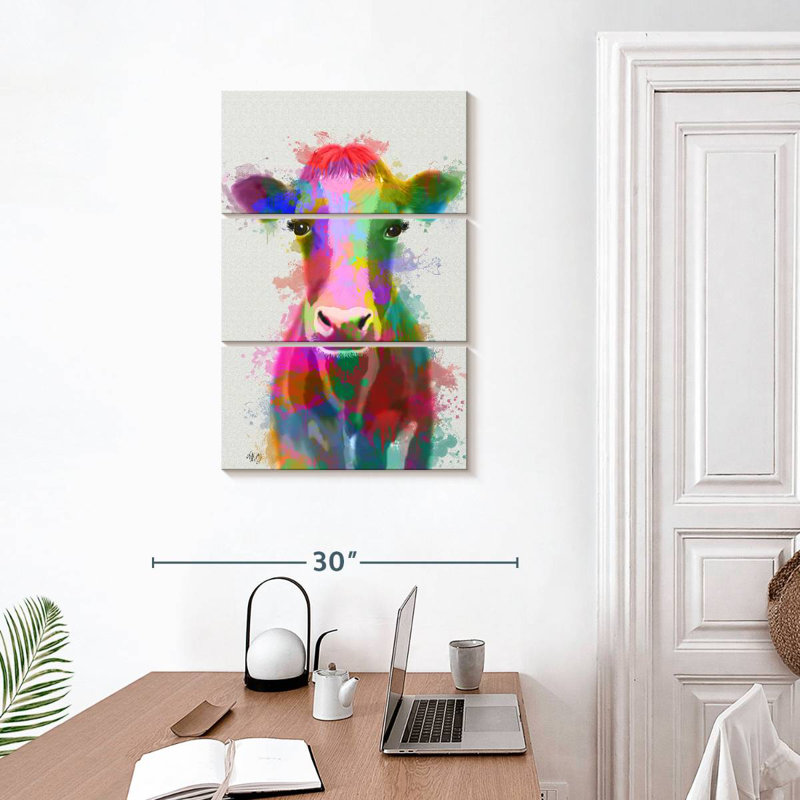 Vache Brampt Rainbow Splash, H 32 po x l 20 po