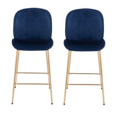 Tabouret d'appoint rembourré en velours Modern