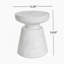 Table d'appoint d'extérieur en travertin Ponti, blanc-651184071