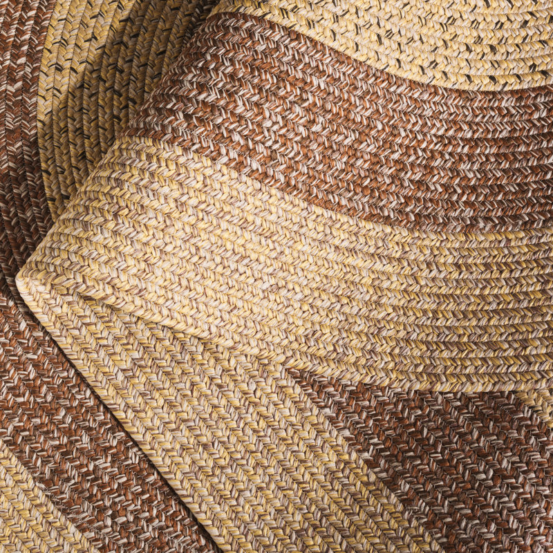Freshour Woven Performance Machine Washable Performance Chevron Indoor/Outdoor Area Rug, Oval 5' x 8'