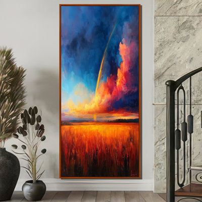 «Rainbow In The Summer Storm I», reproduction sur toile arc-en-ciel