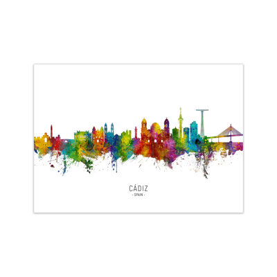 Cadiz Spain Skyline by Michael Tompsett - Print