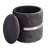 Techni Mobili Modern Velvet Round Ottoman With Storage