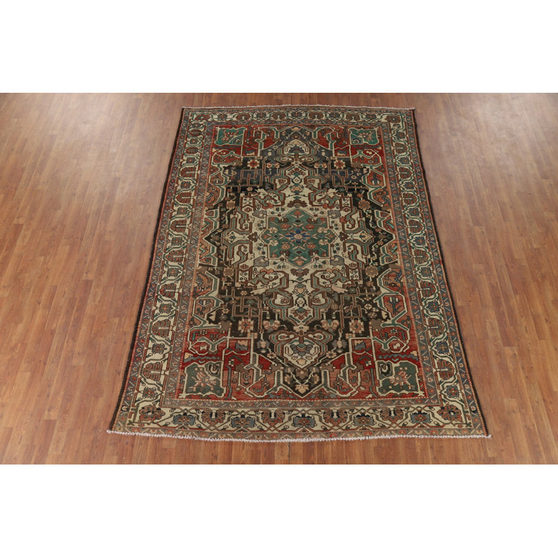 Tapis rétro en laine 7 x 10