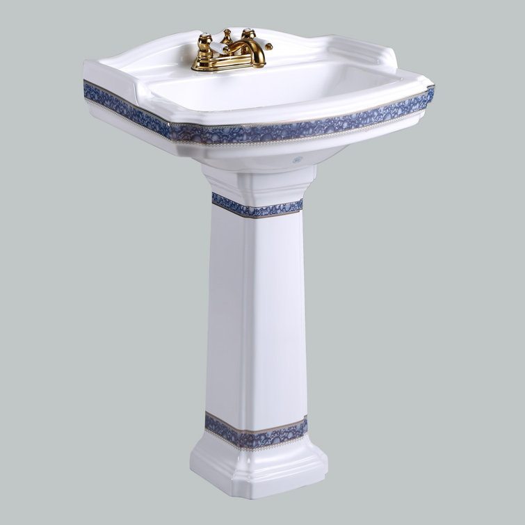 The Renovators Supply Inc. 22.88'' White Porcelain Rectangular Bathroom Sink with Overflow