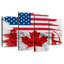 Drapeau des États-Unis et du Canada-414846750