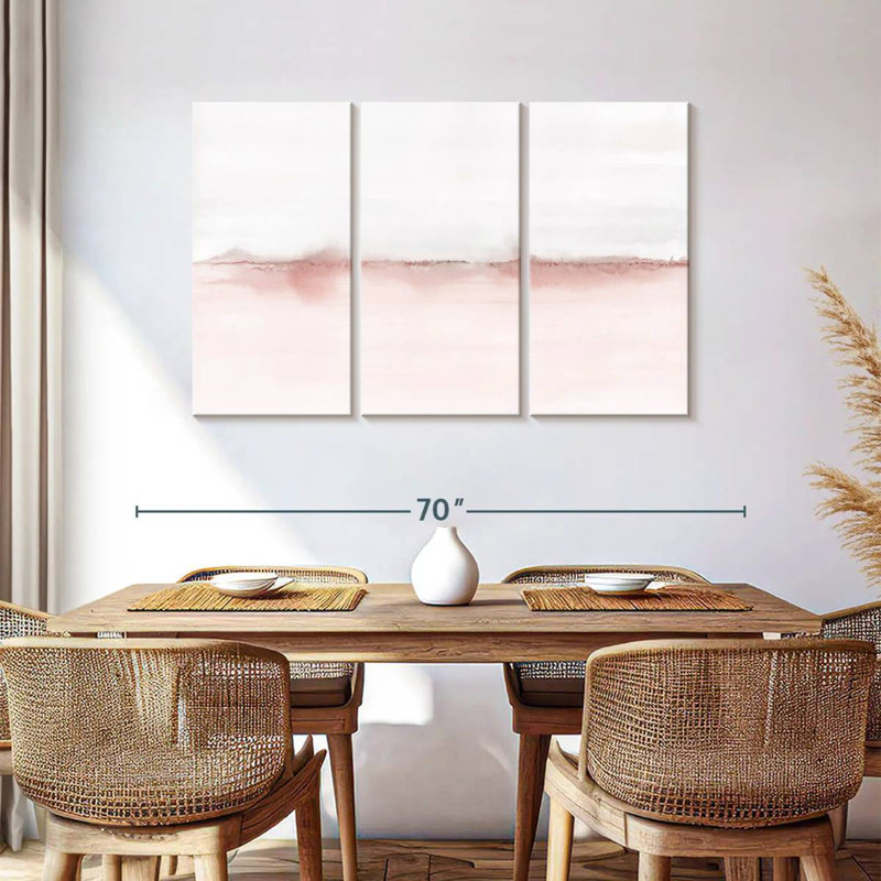 Avery aquarelle paysage VI rosé gris III, H 36 po x l 57 po