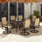 6 - Person Outdoor Dining Set With  Rectangular Metal Table-107282316