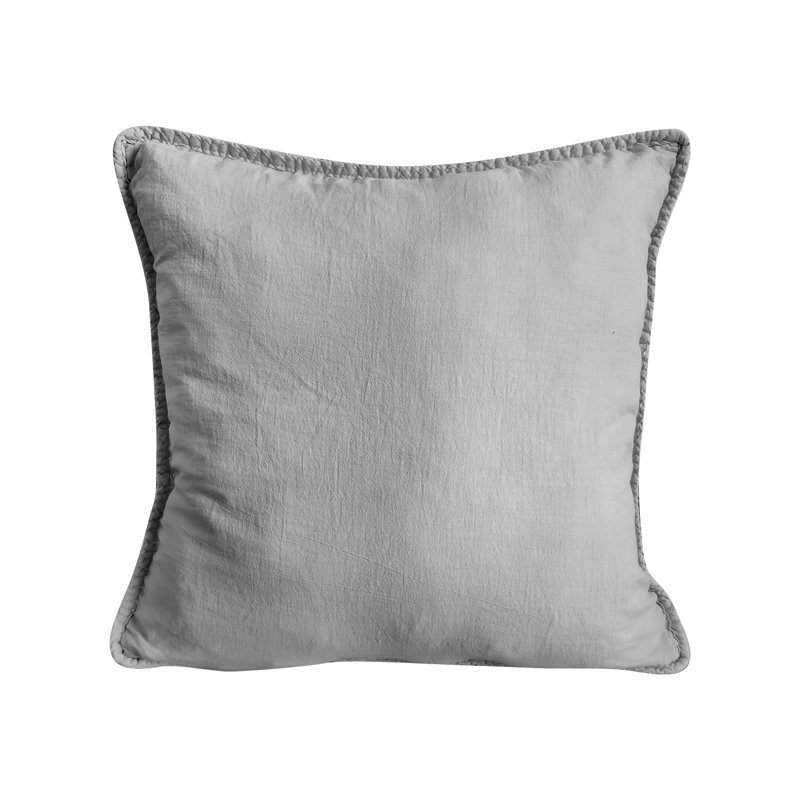 Ensemble de 2 taies décoratives européennes en coton Carson, gris