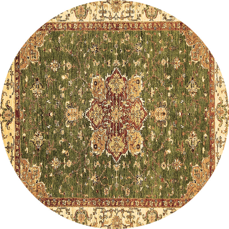 Bitha Oriental Indoor Rug, Round 6'