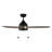52" DC Motor Pull-chain 3 Blades Ceiling Fan with Light, Downrod, and Golden Trim
