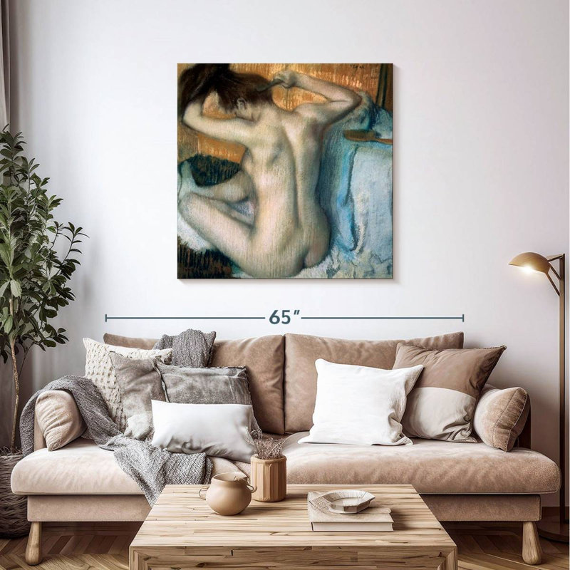 Femme Leisha se coiffant - 1886, H 39 po x l 39 po